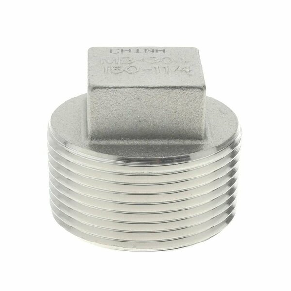 Thrifco Plumbing 1/4 Stainless Steel Plug, Packaged 9018090